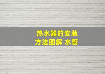 热水器的安装方法图解 水管